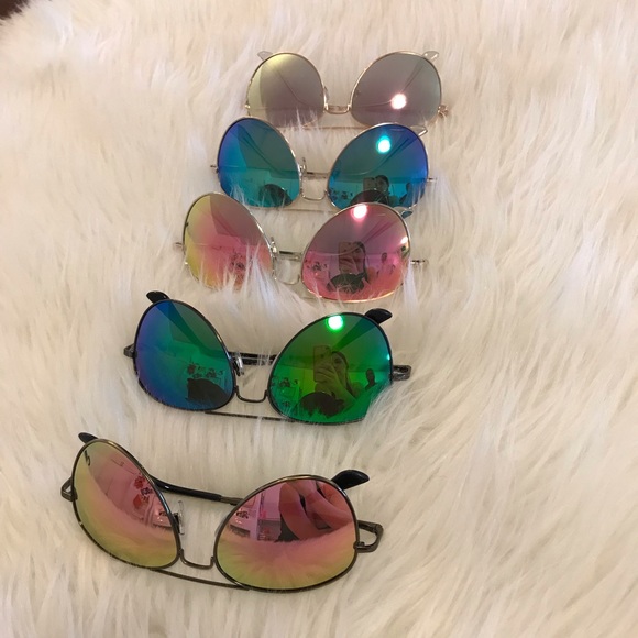 ShopBossyJocey Accessories Hot Pink Mirrored Aviator Sunglasses